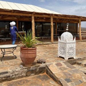 Traditional Moroccan decor at a desert camp in Merzouga